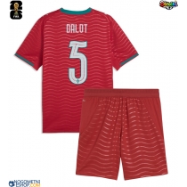 Otroški Nogometni dresi Portugalska Diogo Dalot #5 Domači SP 2026 Kratek Rokav (+ Kratke hlače)